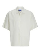 JACK JONES Erkek Geniş Kesim Keten Gömlek 12271066 - 1