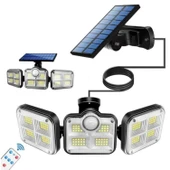 Kumandalı Solar Güneş Enerjili 122 Ledli Hareket Sensörlü Bahçe Aydınlatma Sokak Lambası - 1