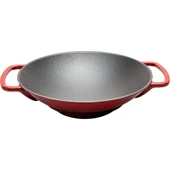 SÜREL DÖKÜM 28 CM YUVARLAK WOK TAVA KIRMIZI - 1