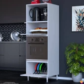 Modilayn QPİER Ankastre Dolap (60x185,9x56 cm): 2 Kapaklı Mini/Midi Mikrodalga Fırın Dolabı thumbnail 2