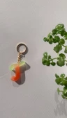 Rengarenk T Harf Şekilli Gold Aksesuarlı Anahtarlık Epoksi El Yapımı Hediyelik thumbnail 5