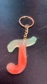 Rengarenk T Harf Şekilli Gold Aksesuarlı Anahtarlık Epoksi El Yapımı Hediyelik thumbnail 8