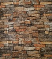 Renkli Duvarlar NW47 Koyu 3D Kendinden Yapışkanlı 3D Duvar Kaplama Kağıdı Paneli thumbnail 1