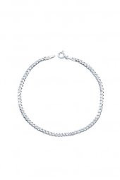 925 Ayar Gümüş Gurmet Zincir Bileklik 0.40 MM 21 CM - 4