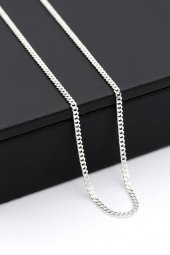 925 Ayar Gümüş Gurmet Zincir Kolye 60 CM 4 MM - 1