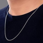 925 Ayar Gümüş Gurmet Zincir Kolye 60 CM 4 MM - 2