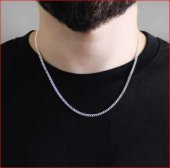 925 Ayar Gümüş Gurmet Zincir Kolye 60 CM 4 MM - 7