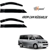Volkswagen Transporter T5 2008 2'li Kromlu Cam Rüzgarlığı A+ Yeni Dizayn - 1