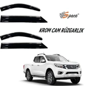 Nissan Navara Pickup 2017-2021 Kromlu Cam Rüzgarlığı A+ Yeni Dizayn - 1