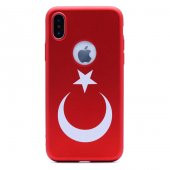 Apple iPhone X Kılıf Zore Bayrak Silikon Kılıf - 1