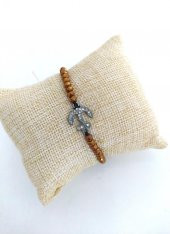 Çapa Figürlü Sıralı Boncuk İp Bileklik Ayarlanabilir Uğur 9592 - 1