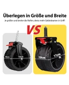 Plaj Arabası Katlanabilir 300L 200kg Taşıma Arabası Büyük El Arabası Gri - 4