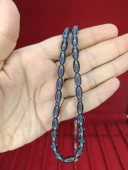 ATEŞ KEHRİBAR TESBİH MAVİ RENK ARPA KESİM T-876 - 2
