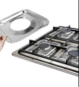 Zhltools 10 Adet Kare Ocak Üstü Yağ Koruyucu Alüminyum Levha 23x23Cm - 2