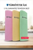 Zrox Silvera 3’lü Mikrofiber Temizlik Bezi 1 Yıl Garantili (40x60cm) - 1