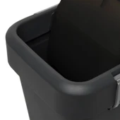 Motek Comfort 40 Litre Kilitli Hassas Kapaklı Yeni Nesil Çöp Kutusu Kovası Antrasit - 5