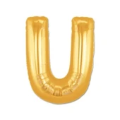 U Harf Folyo Balon Altın Renk  40 İnç - 1