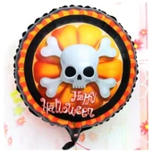 Halloween İskelet Kuru Kafa Folyo Balon 18 İnç - 1
