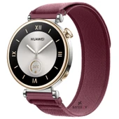 Huawei Watch GT4 41mm Uyumlu Kordon Trail Loop Cırtlı Yumuşak Kumaş Şık Kordon  Kırmızı thumbnail 1