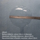 Kırmızı Simli Yulak Şeffaf Balon 24 İnç - 5