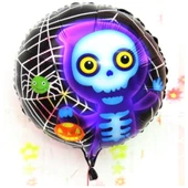 Halloween İskelet Hayalet Folyo Balon 18 İnç - 1
