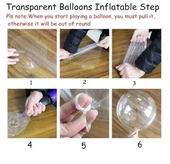 Kırmızı Simli Yulak Şeffaf Balon 24 İnç - 6