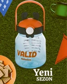 Relaxion Hediyeli, İthal Lüx Kulaklı Yeşil-Turuncu Matara/Suluk 1100 Ml (446) - 2