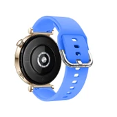 Huawei Watch GT5 Pro 42mm İle Uyumlu Yumuşak PureLux Soft Tokalı Silikon Kordon  Mavi - 2