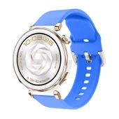Huawei Watch GT5 Pro 42mm İle Uyumlu Yumuşak PureLux Soft Tokalı Silikon Kordon  Mavi - 1