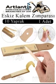 Sıkıştırılmış Kömür Füzen Seti 3 lü ve Zımpara 1 Paket Siyah Kare Press Kömür Füzen Yassı Çizim Gölgelendirme Grafit - 7