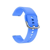 Huawei Watch GT5 Pro 42mm İle Uyumlu Yumuşak PureLux Soft Tokalı Silikon Kordon  Mavi - 3