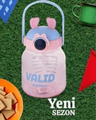 Relaxion Hediyeli, İthal Lüx Kulaklı Pembe Matara/Suluk 1100 Ml (446) - 2