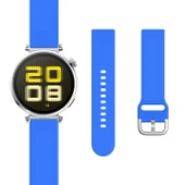 Huawei Watch GT5 Pro 42mm İle Uyumlu Yumuşak PureLux Soft Tokalı Silikon Kordon  Mavi - 4