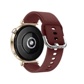 Huawei Watch GT5 Pro 42mm İle Uyumlu Yumuşak PureLux Soft Tokalı Silikon Kordon  Mürdüm - 2