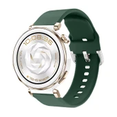 Huawei Watch GT5 Pro 42mm İle Uyumlu Yumuşak PureLux Soft Tokalı Silikon Kordon  Koyu Yeşil thumbnail 1