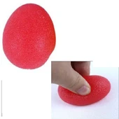 Yumurta Top -  Silikon El Egzersiz Topu Kırmızı - Orta Sert - 1
