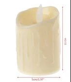 Alevli Led Mum Hareketli Alev Görünümlü Dekoratif Mum - 11Cm - 2