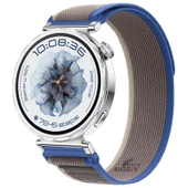 Huawei Watch GT5 41mm Uyumlu Kordon Trail Loop Cırtlı Yumuşak Kumaş Şık Kordon  Mavi - 1