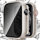 Apple Watch Series 7 8 9 45mm Uyumlu Hayalet PC Sert Kasa Ekran Koruycu 360 Güvenli Koruma  Starlight thumbnail 1