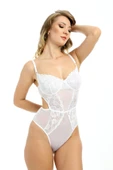 Beyaz Dantelli Bodysuit - 4