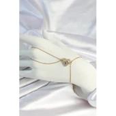 316l Çelik Zincirli Gold Renk Kalp Figürlü Şahmeran - Tj-sn660 - 1