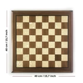 Helena Wood Art Masif Ceviz Sedefli  Dama Takımı 40 cm Kahve-50mm - 3