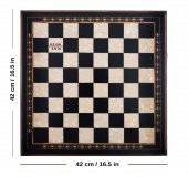 Helena Wood Art Masif Ahşap Koyu Satranç Seti 42 cm - 3