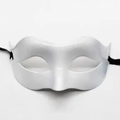 Beyaz Renk Masquerade Kostüm Partisi Venedik B Maskesi - 1