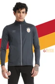 Galatasaray Orijinal Lisanslı 5 Yıldızlı Fermuarlı Antrasit Sweat - 1
