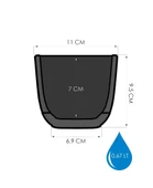 Omnipazar KRS-382 Dekoratif Plastik Mercan Kare Saksı 0.67 litre Antrasit 6 Adet thumbnail 2