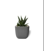 Omnipazar KRS-382 Dekoratif Plastik Mercan Kare Saksı 0.67 litre Antrasit 6 Adet thumbnail 6