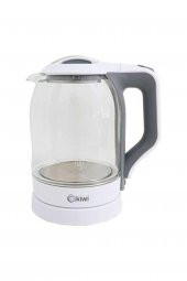 Kiwi Kettle kiwi Cam Işıklı Su Isıtıcı Kettle BEYAZ-KK-3323-2 1800 ML - 1