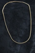 316L Çelik Örme Zincir Model Gold Renk Erkek Kolye - TJ-ERK1391 - 1
