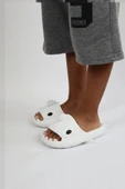 WG500 Köpekbalığı Beyaz Unisex Tam Ortopedik Terlik Shark Slides Cocuk - 4